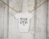 My Aunt is My BFF Baby Bodysuit - 100% Natural Cotton - baby bodysuit by Sarah's Embroidery