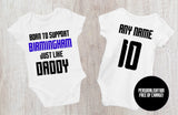 Birmingham Football Baby Bodysuit - Born to Support, Handmade Cotton Baby Vest - baby bodysuit by Sarah's Embroidery