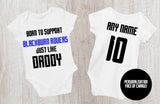 Blackburn Rovers Baby Bodysuit - Football Fan Gift, 100% Cotton - baby bodysuit by Sarah's Embroidery