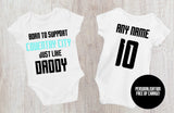 Coventry Football Baby Bodysuit, Born to Support, Baby Gift - baby bodysuit by Sarah's Embroidery