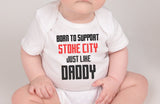 Stoke City Baby Bodysuit - Football Fan Gift, 100% Cotton - baby bodysuit by Sarah's Embroidery