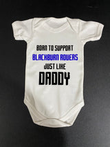 Blackburn Rovers Baby Bodysuit - Football Fan Gift, 100% Cotton - baby bodysuit by Sarah's Embroidery