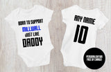 Millwall Baby Bodysuit - Born to Support Football Team - baby bodysuit by Sarah's Embroidery