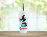 Stitch Harry Potter Disney inspired Custom Personalised Starbucks cold cup tumbler. - cold cup by Sarah's Embroidery