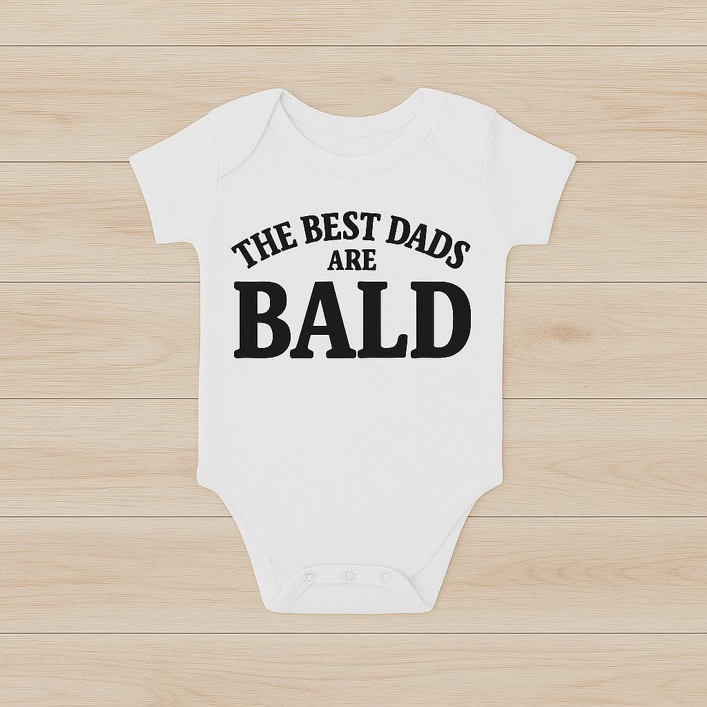 Funny Bald Dad Baby Bodysuit – Father's Day Gift - baby bodysuit by Sarah's Embroidery