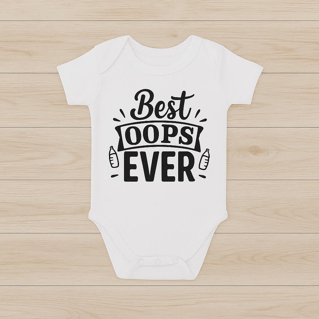 Oops Ever Baby Onesie – Funny Pregnancy Announcement Outfit - baby bodysuit by Sarah's Embroidery