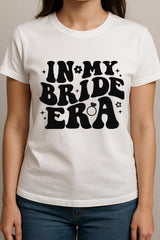 Retro In My Bride Era T-Shirt: Bachelorette Party Bridal Tee - t-shirt by Sarah's Embroidery