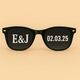 Personalised Wedding Sunglasses: Bride & Groom Favors - Heart or Classic - sunglasses by Sarah's Embroidery