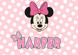 Personalised Minnie Mouse A3 Print: Girl's Bedroom Wall Art - wall art print by Sarah's Embroidery