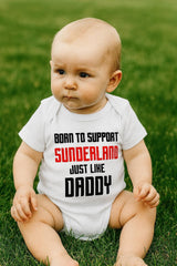 Sunderland Football Baby Vest, Born to Support, Baby Gift - baby bodysuit by Sarah's Embroidery