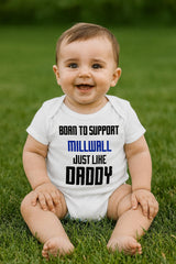 Millwall Baby Bodysuit - Born to Support Football Team - baby bodysuit by Sarah's Embroidery