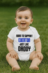 Everton Baby Bodysuit, Football Fan Gift, 100% Cotton - baby bodysuit by Sarah's Embroidery