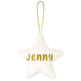 Personalised Star Christmas Tree Decorations Custom Name Ornaments Family Christmas plush Baubles - christmas stocking by Sarah's Embroidery
