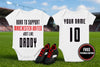 Manchester United Baby Bodysuit - Born to Support Football Team - baby bodysuit by Sarah's Embroidery