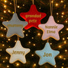 Personalised Star Christmas Tree Decorations Custom Name Ornaments Family Christmas plush Baubles - christmas stocking by Sarah's Embroidery