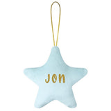 Personalised Star Christmas Tree Decorations Custom Name Ornaments Family Christmas plush Baubles - christmas stocking by Sarah's Embroidery