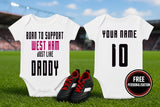 West Ham Baby Bodysuit - Born to Support Football Team - baby bodysuit by Sarah's Embroidery