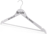 Personalised Bride Groom Wedding Hangers - Custom Wooden Dress & Suit Hangers - bundle by Sarah's Embroidery