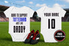 Tottenham Baby Bodysuit - Born to Support - Football Baby Vest - baby bodysuit by Sarah's Embroidery