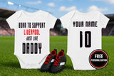 Liverpool Baby Bodysuit - Born to Support - Football Baby Vest - baby bodysuit by Sarah's Embroidery