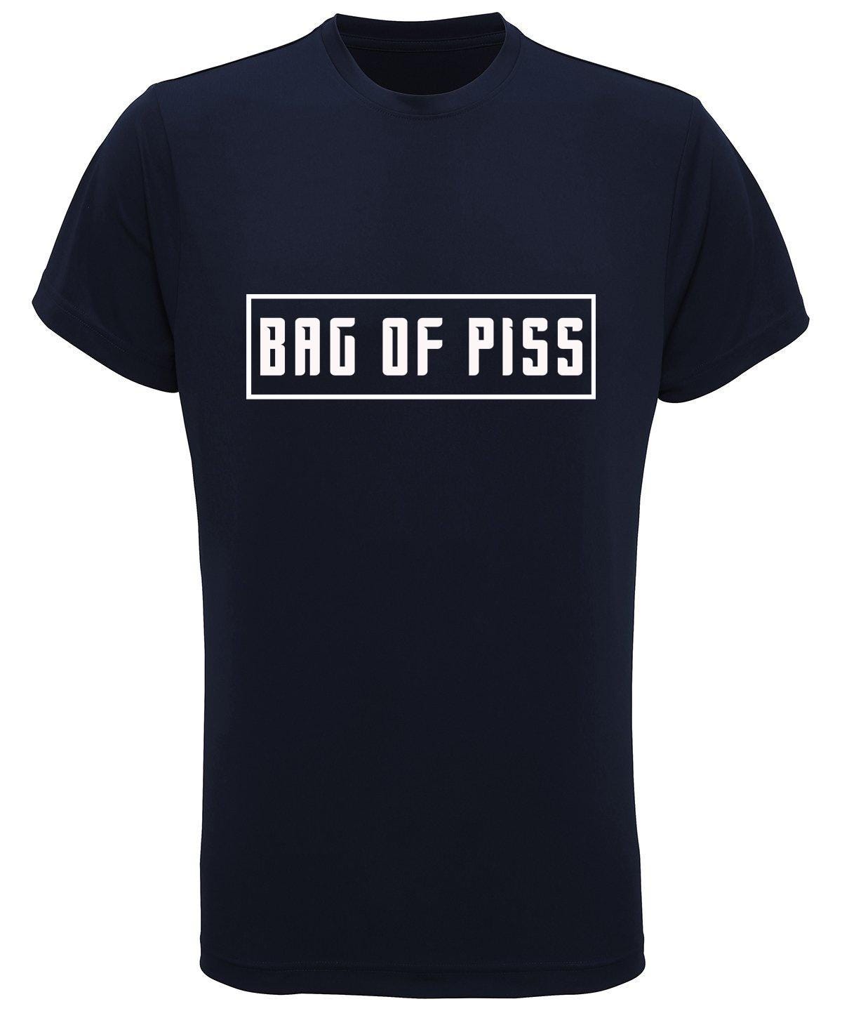 Bag of Piss Graphic T-Shirt: Funny Slogan Tee, Novelty Gift - t-shirt by Sarah's Embroidery
