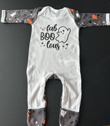 Matching Kids Halloween Pajamas – “Fab-BOO-lous” Ghost Design – Toddler & Baby Spooky Sleepwear - kids pyjamas by Sarah's Embroidery