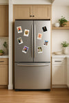 Personalised Polaroid Fridge Magnet Set: Custom Photo Memories (Pack of 8) - wall art print by Sarah's Embroidery