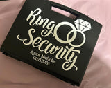 Personalised Ring Security Set - Ring Bearer Proposal Gift - sunglasses by Sarah's Embroidery