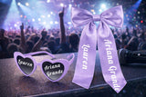 Personalised Concert Bow and Heart Sunglasses Set – Custom Name & Artist – Concert Outfit Accessories - sunglasses by Sarah's Embroidery
