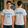 Personalised Leavers 2026 T-Shirt: Class Signature Keepsake - t-shirt by Sarah's Embroidery