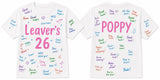 Personalised Leavers 2026 T-Shirt: Class Signature Keepsake - t-shirt by Sarah's Embroidery