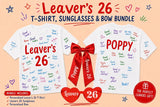Personalised Leaver's 26 T-Shirt, Sunglasses, Bow Bundle (Class of 2026) - t-shirt by Sarah's Embroidery