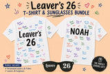 Personalised Leaver's 26 T-Shirt & Sunglasses Bundle (Class of 2026) - t-shirt by Sarah's Embroidery